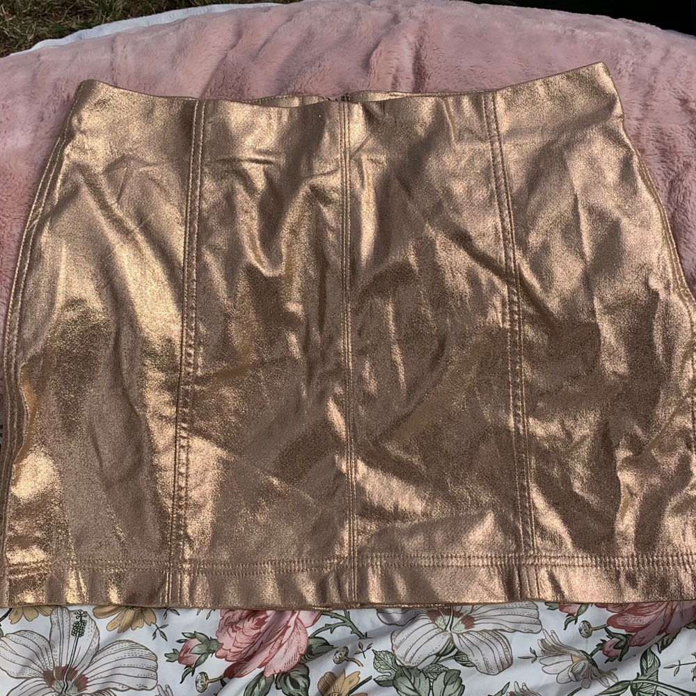 Sparkly Gold Mini Skirt